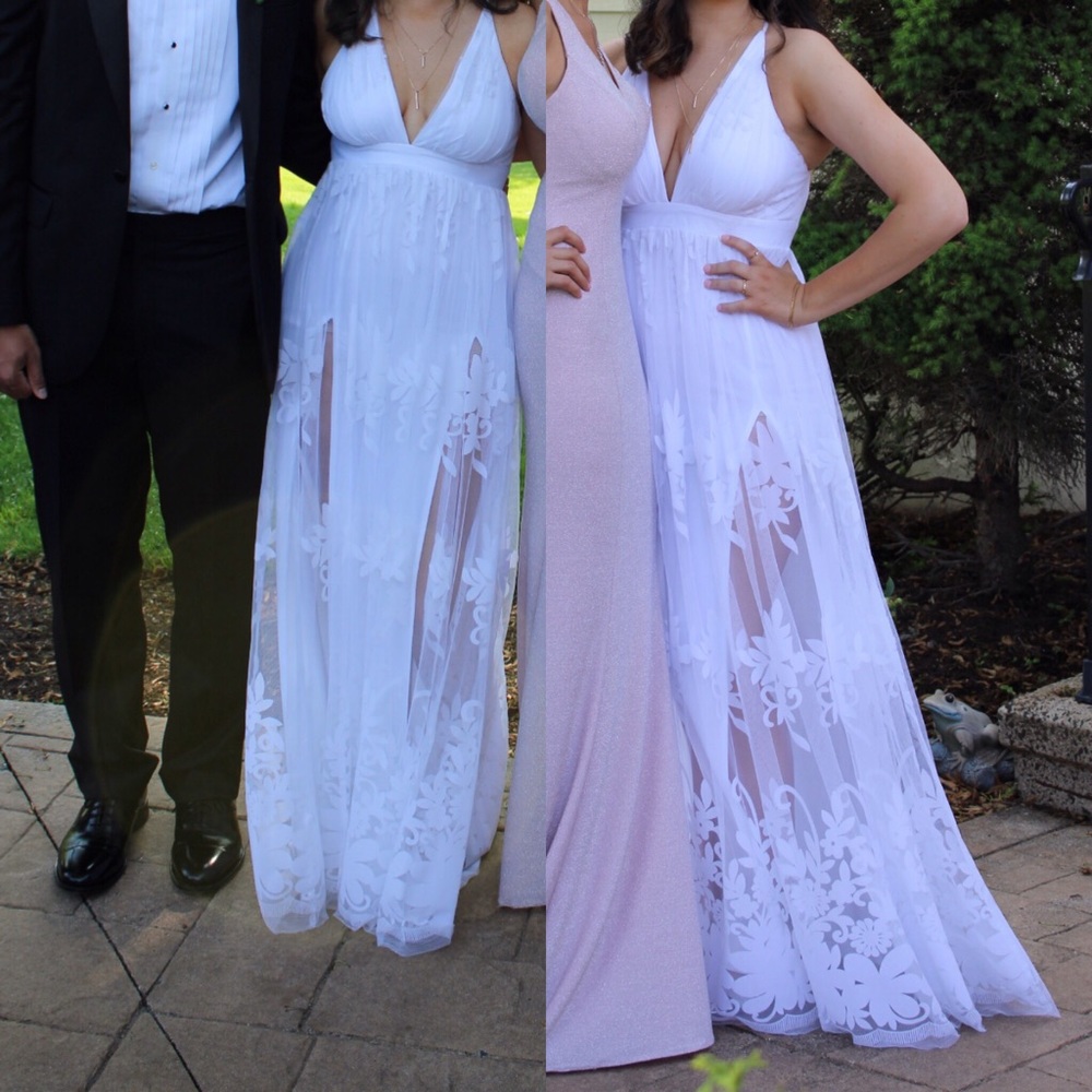 Luxxel White Slip Lace Dress!